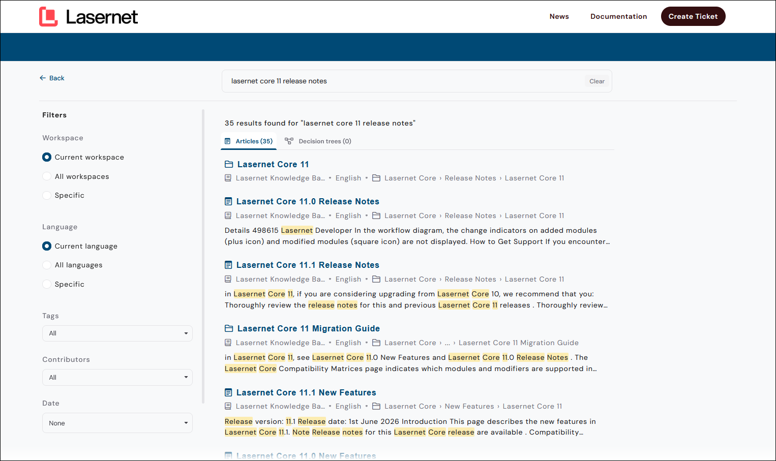 The advanced search page.